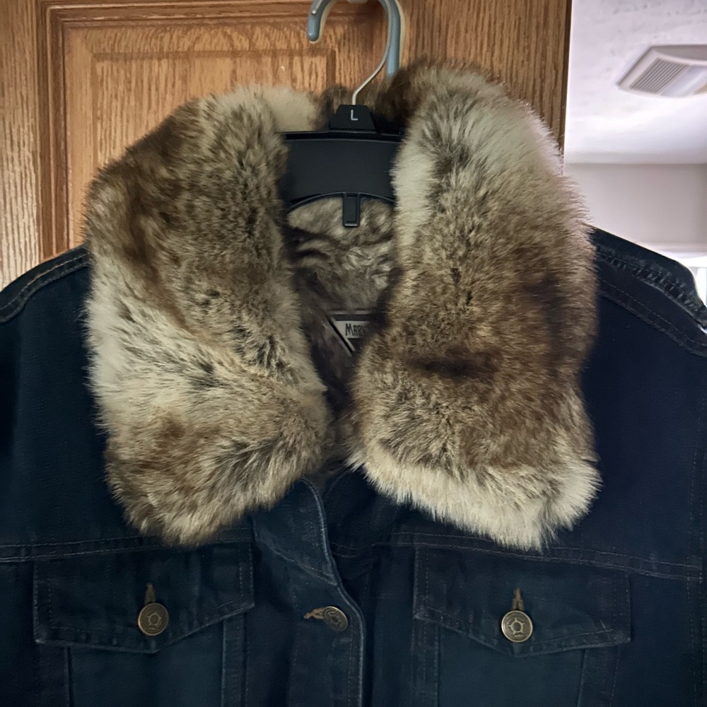 Marvin Richards Jean Jacket with Faux Fur Lining